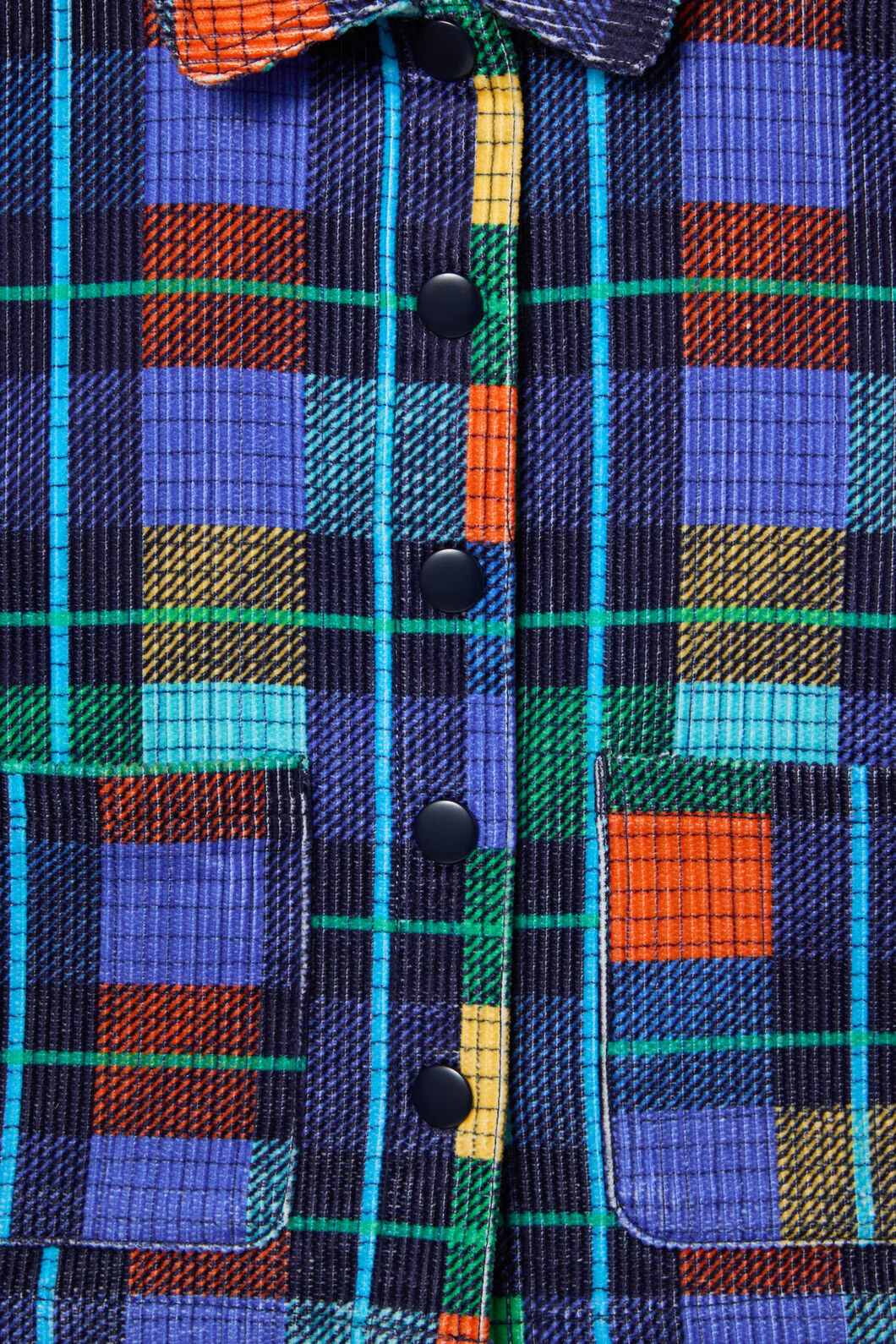 Navy Check Kids Jacket - Image 4