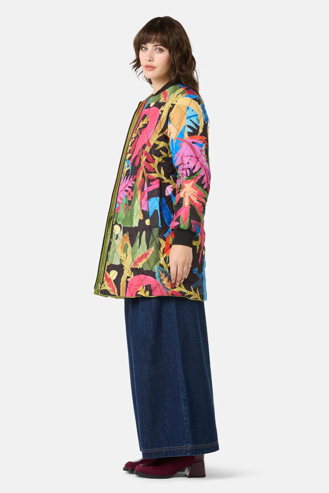 Night Garden Quilted Coat - Image 10
