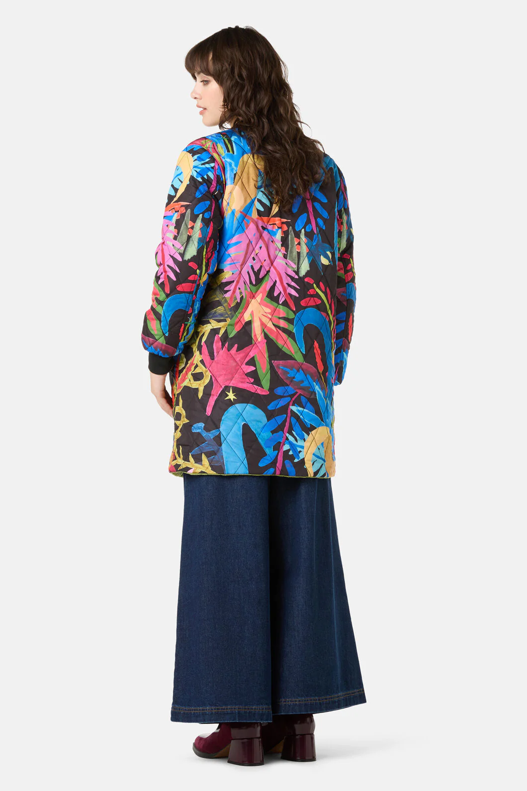 Night Garden Quilted Coat - Image 11