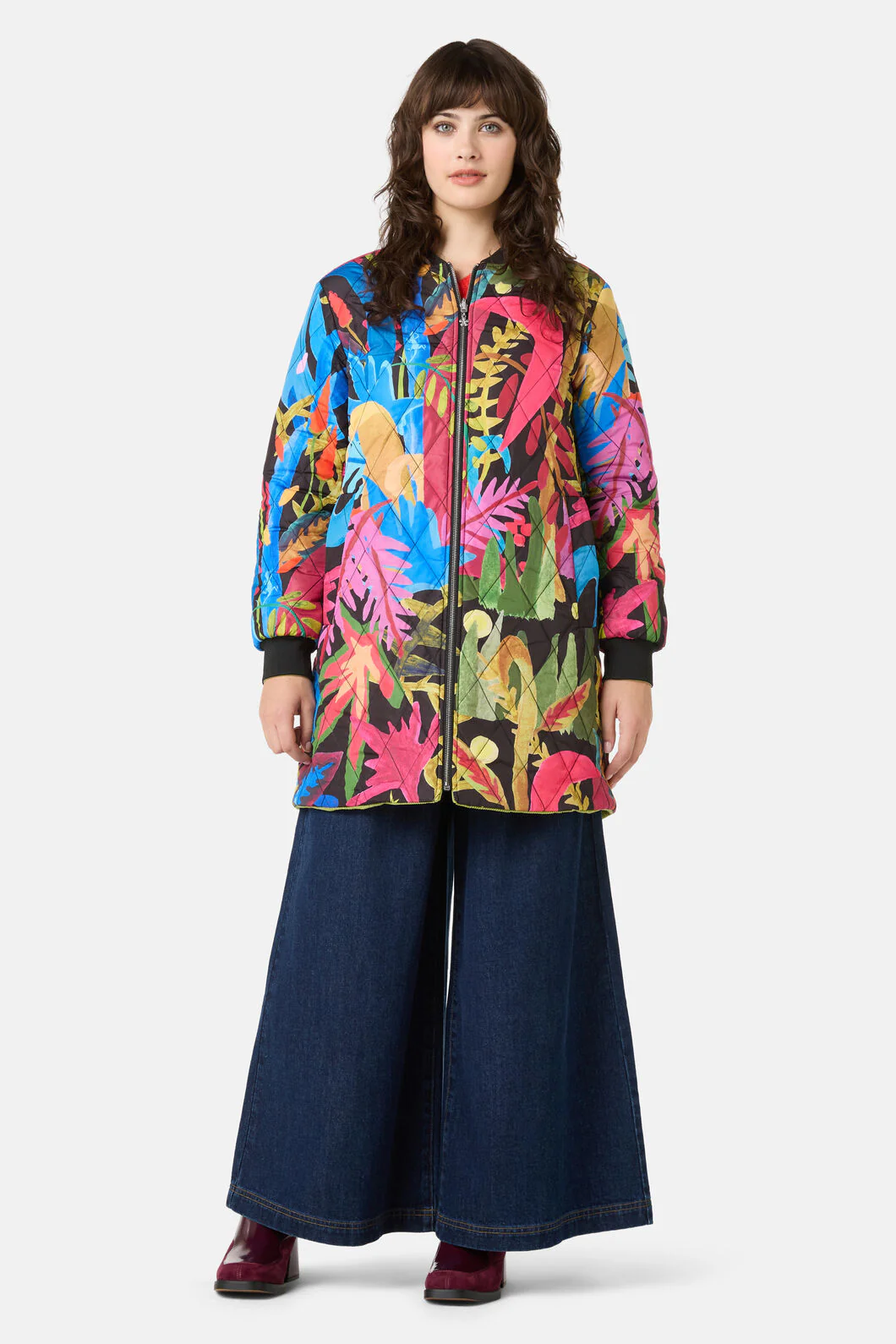 Night Garden Quilted Coat - Image 12