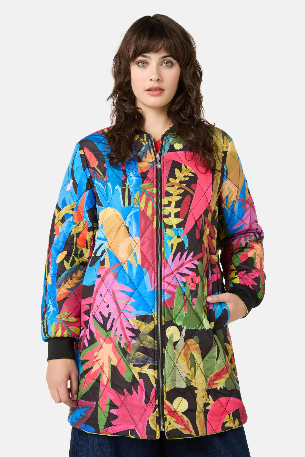 Night Garden Quilted Coat - Image 13