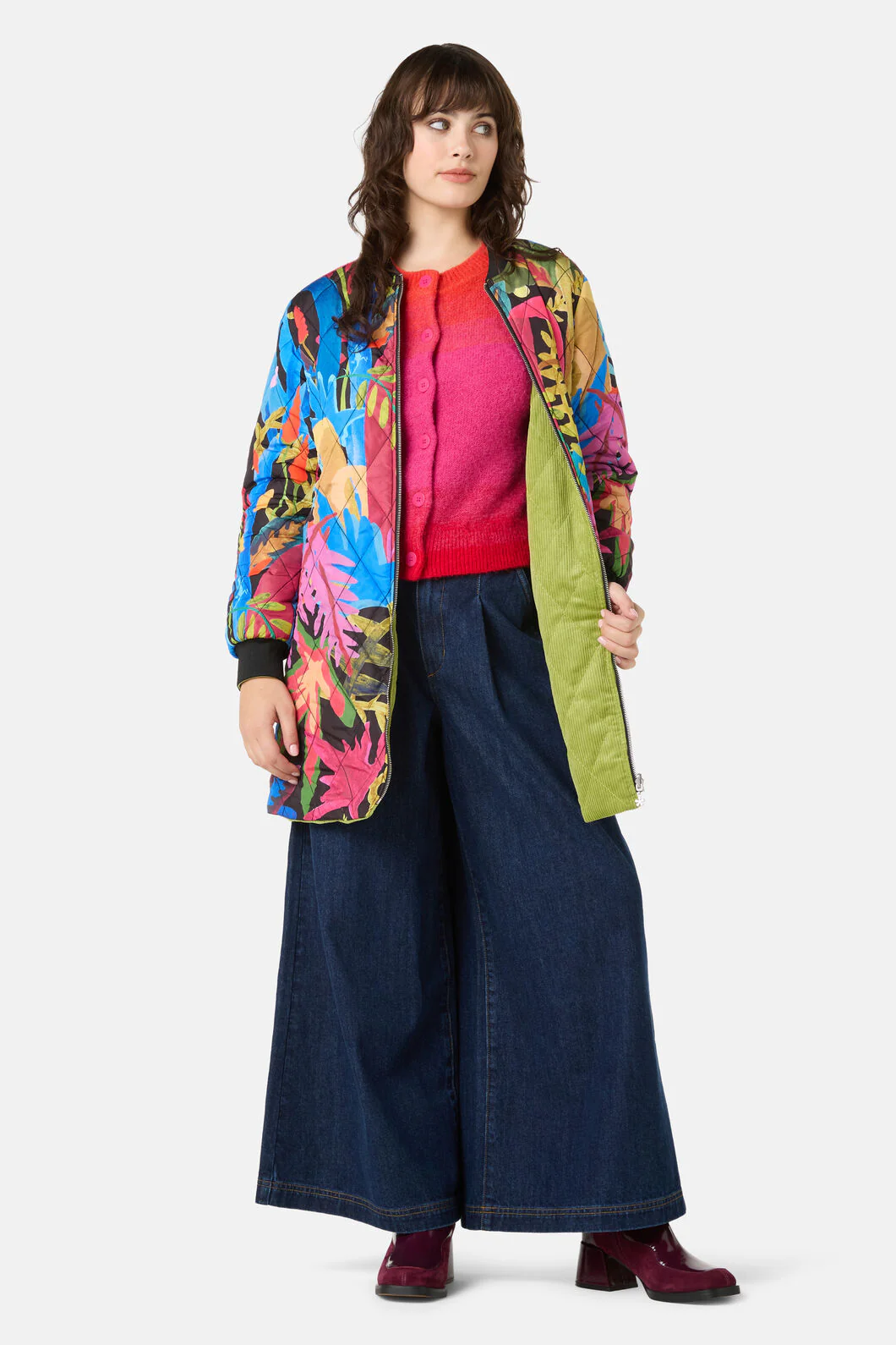 Night Garden Quilted Coat - Image 8