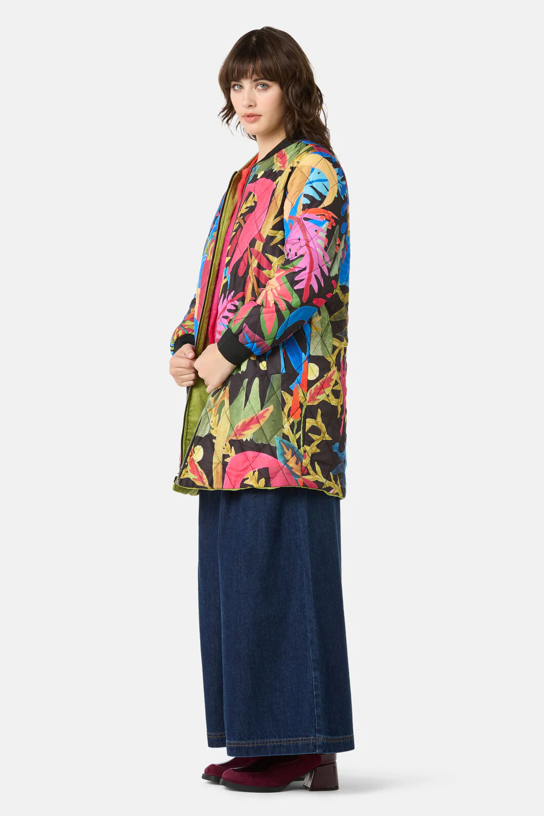 Night Garden Quilted Coat - Image 9
