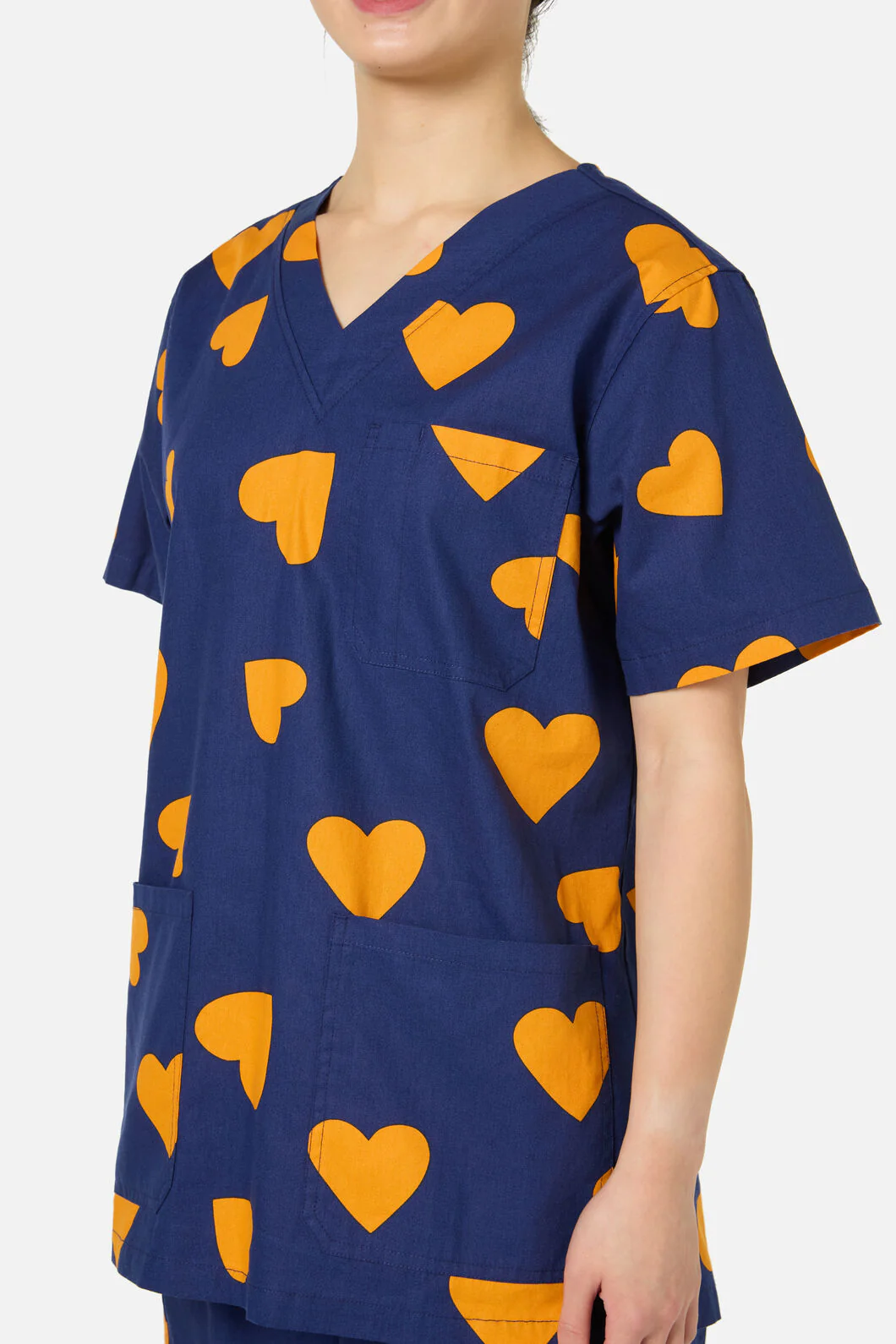 Orange Hearts Scrub Set - Image 5