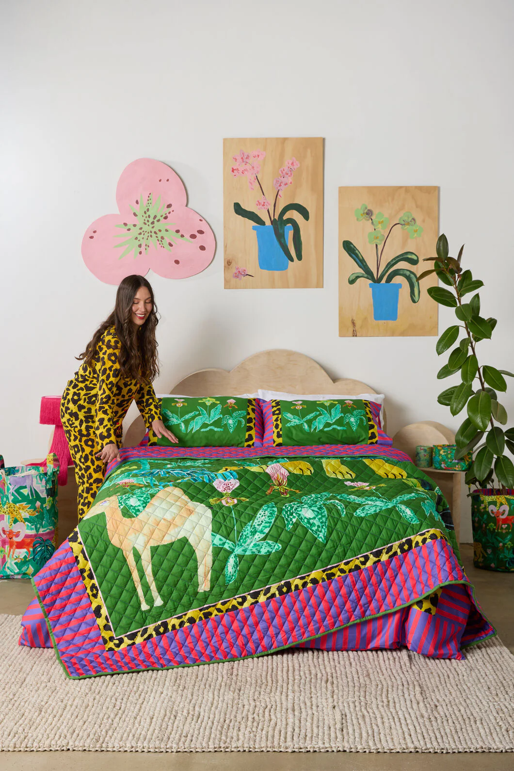 Orchid Safari Quilted Coverlet Q/K - Image 2