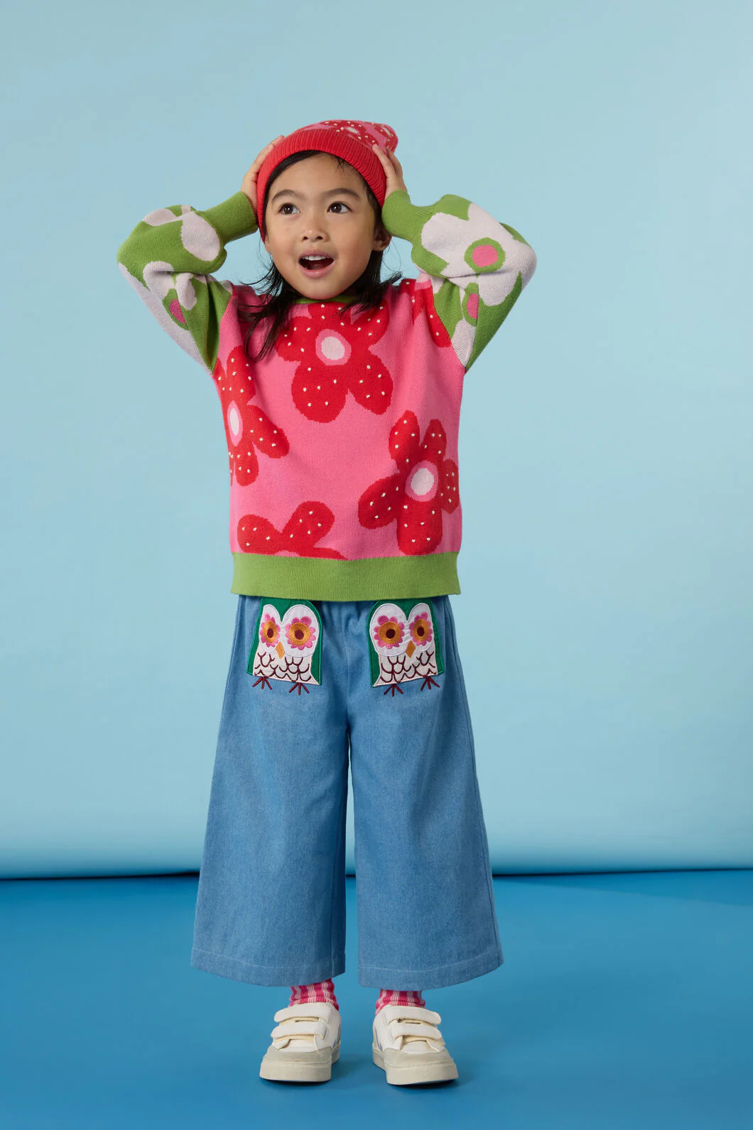 Owl Pocket Denim Kids Pant - Image 2