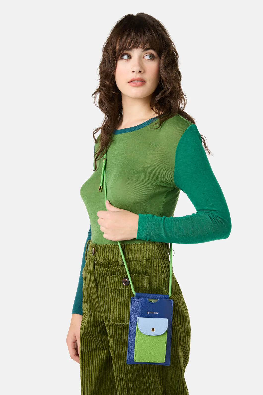 Peony Colour Block Phone Bag