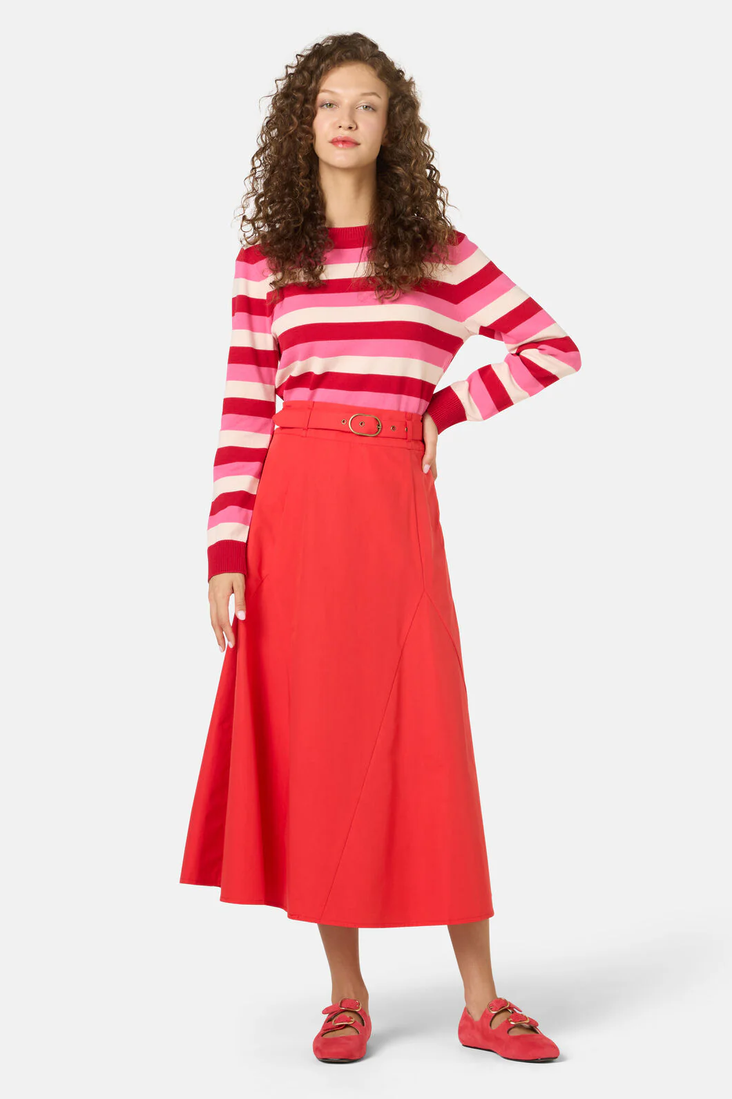 Peony Midi Cotton Skirt
