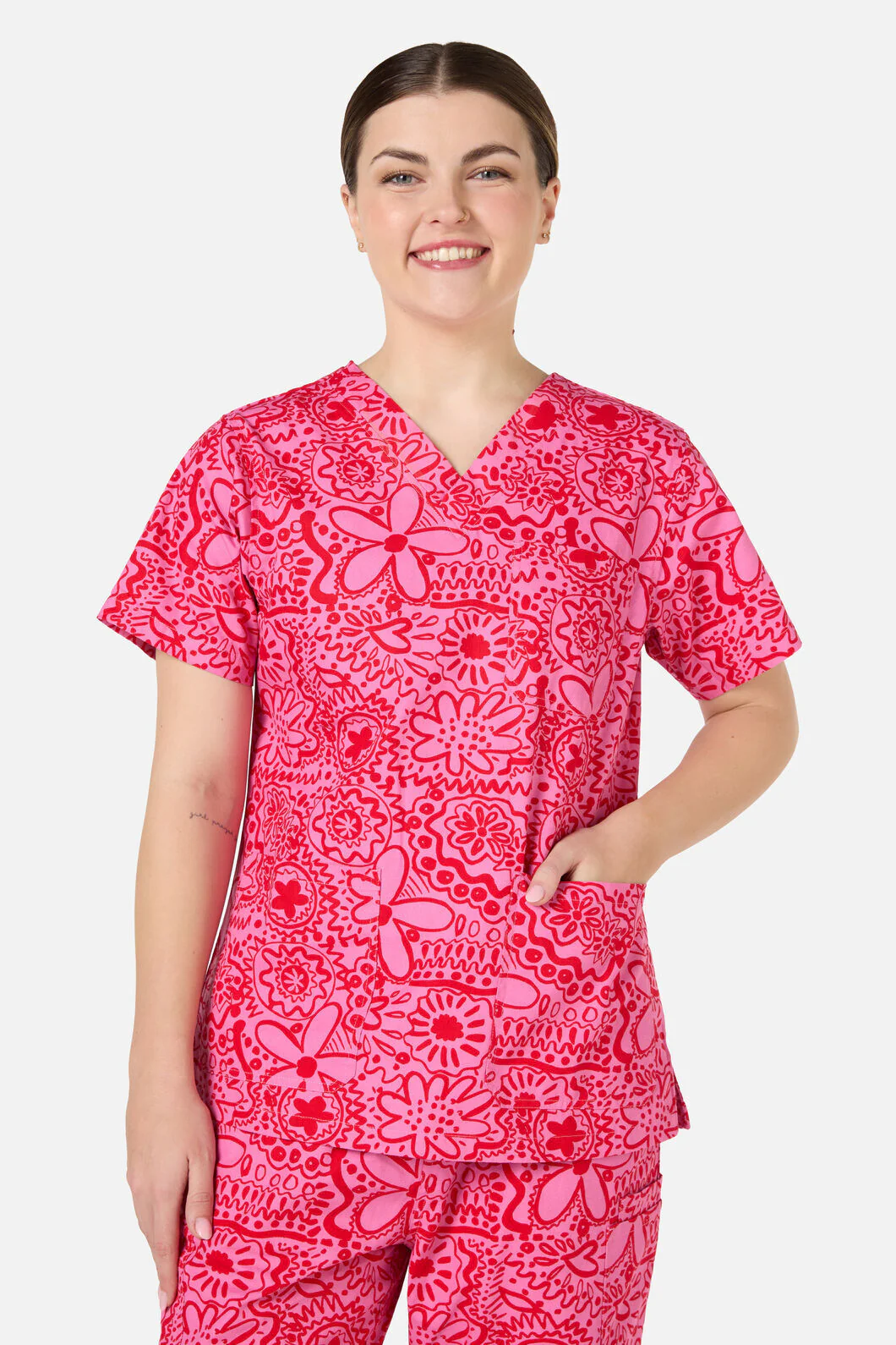 Pink Daisy Mae Scrub Set - Image 4