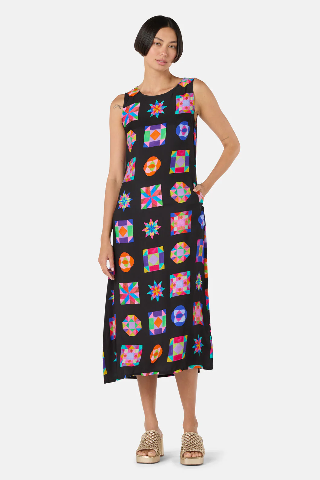 Pinwheel Midi Dress