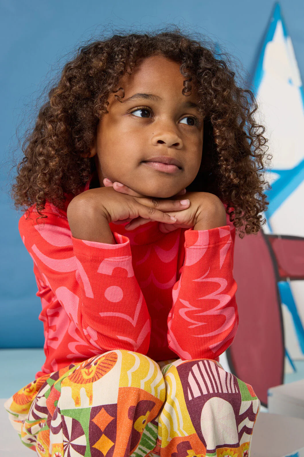 Playful Shapes Kids Skivvy Top - Image 3