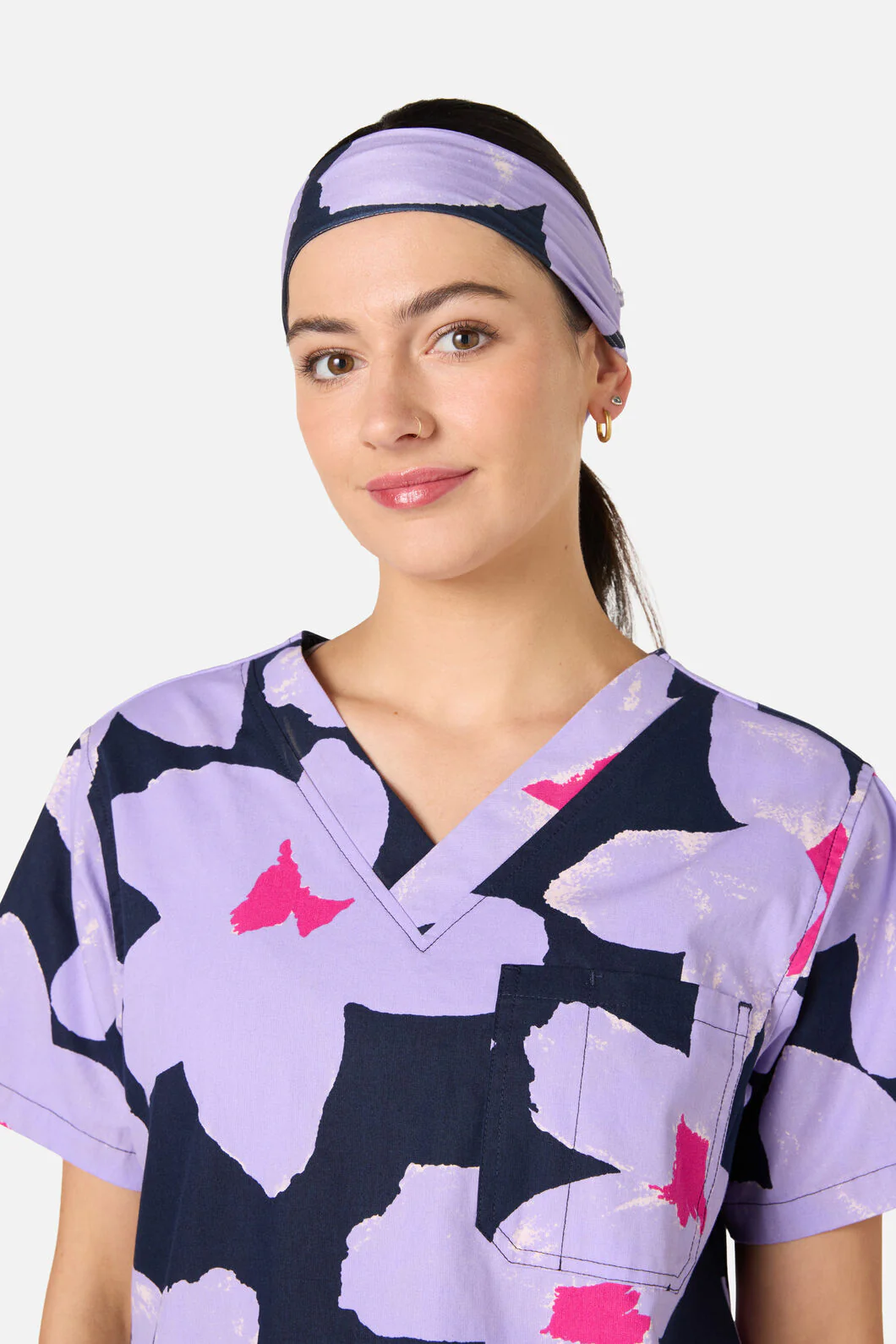 Poppy Blue Scrub Headband
