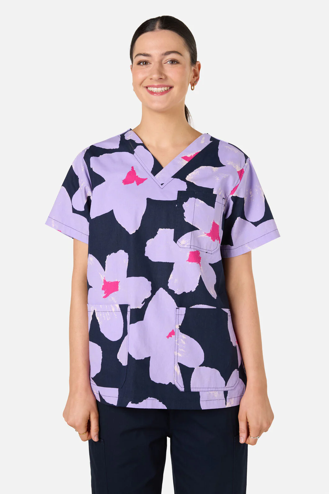 Poppy Blue Top & Pant Scrub Set - Image 4