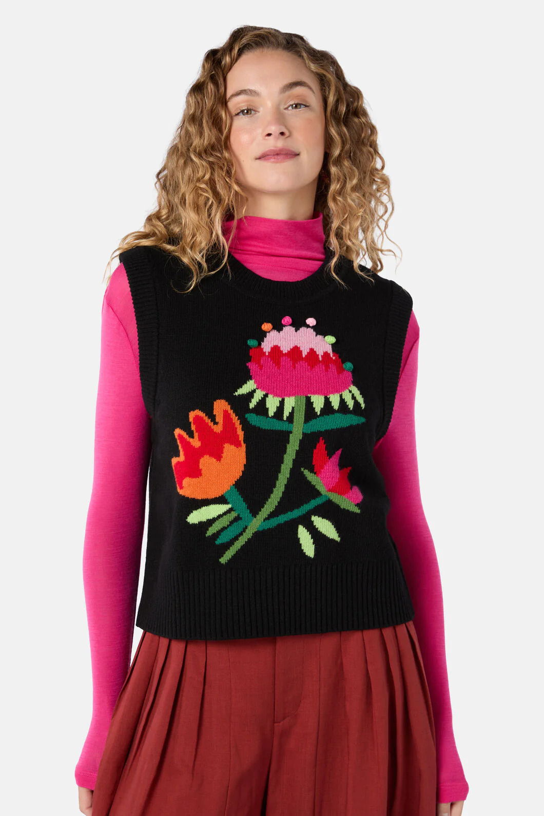 Pretty Protea Knit Vest