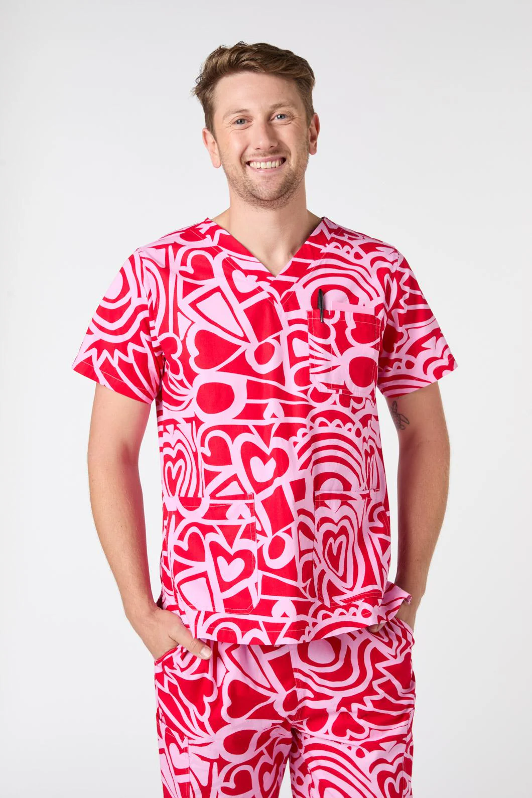 Queen Of Hearts Scrub Set - Image 3