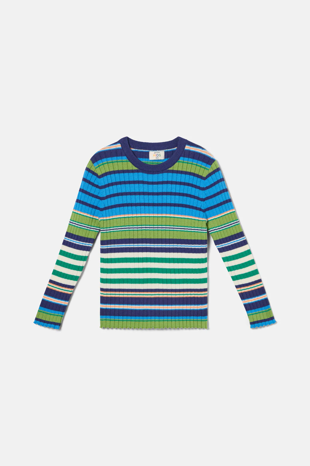 Retro Stripes Rib Knit Top - Image 2