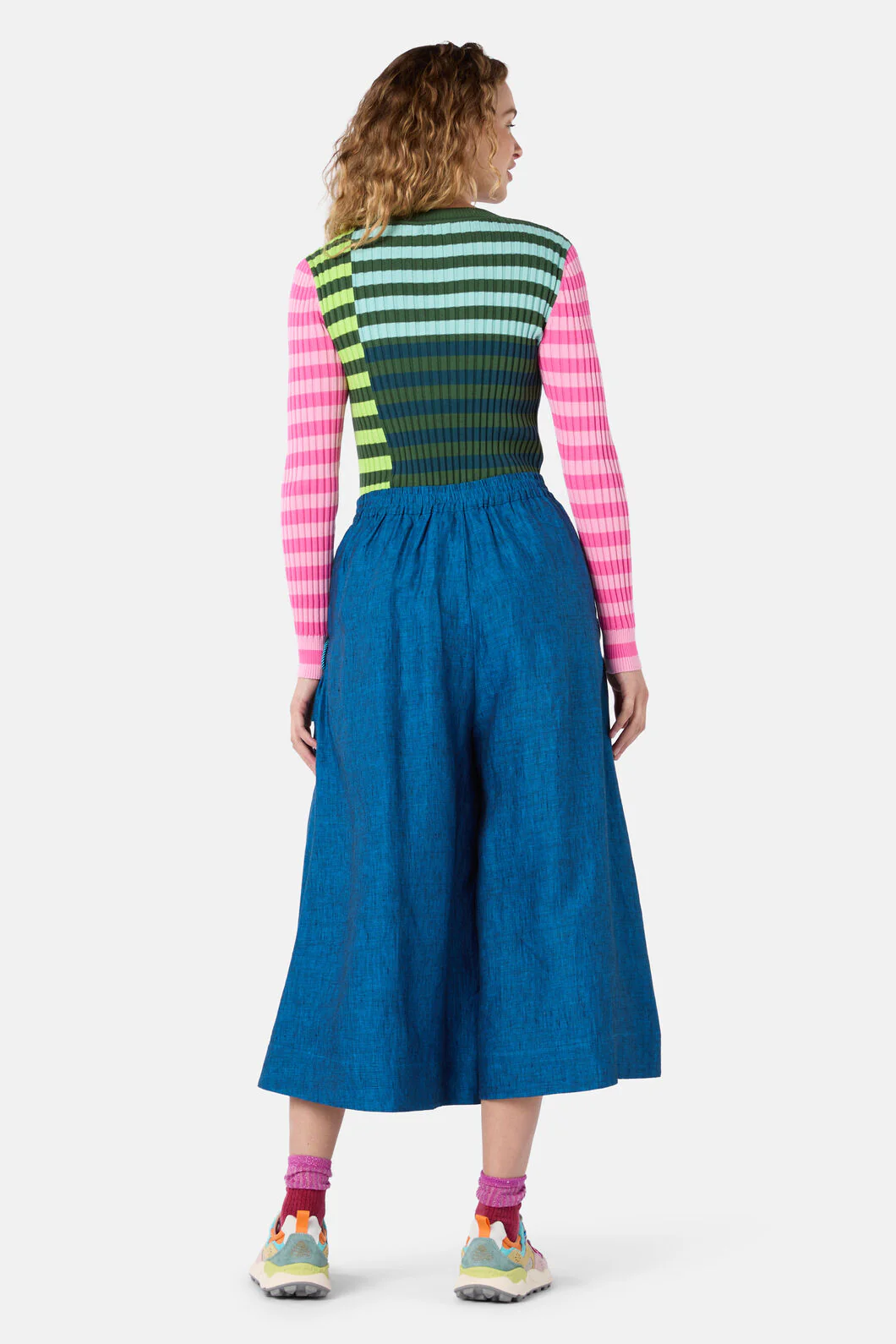 Side Knot Shot Linen Skort - Image 3