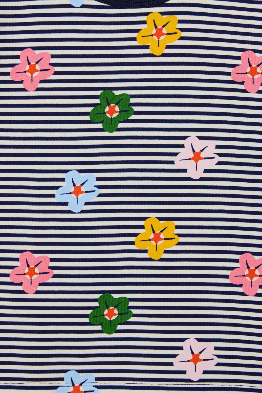 Spotty Floral Stripe Kids T-Shirt - Image 3