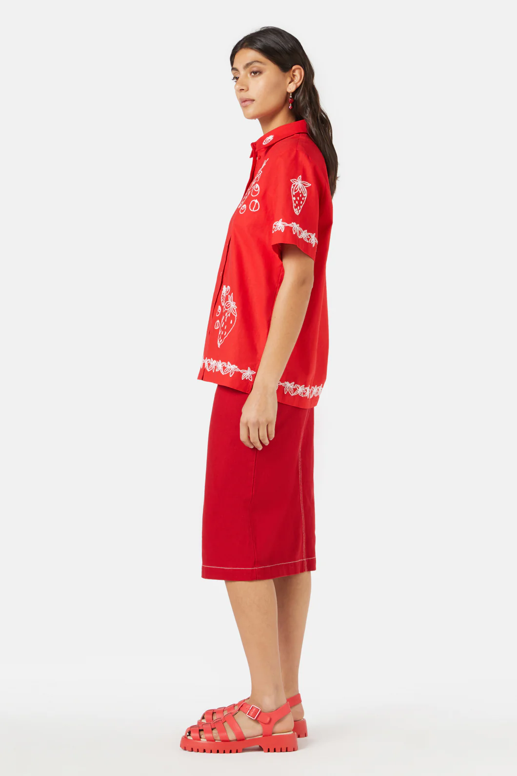Strawberry Patch Embroidered Shirt - Image 5