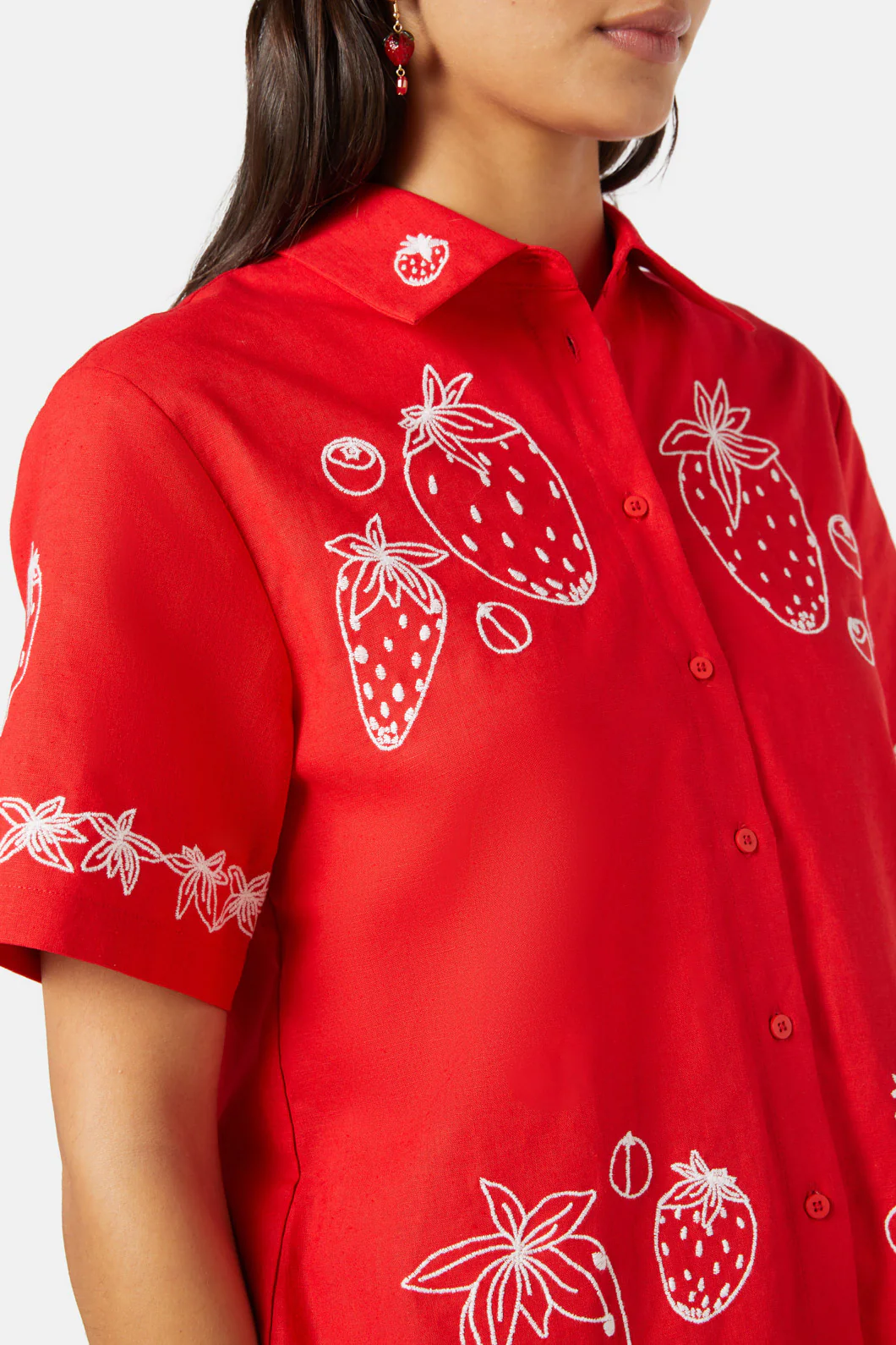 Strawberry Patch Embroidered Shirt - Image 7