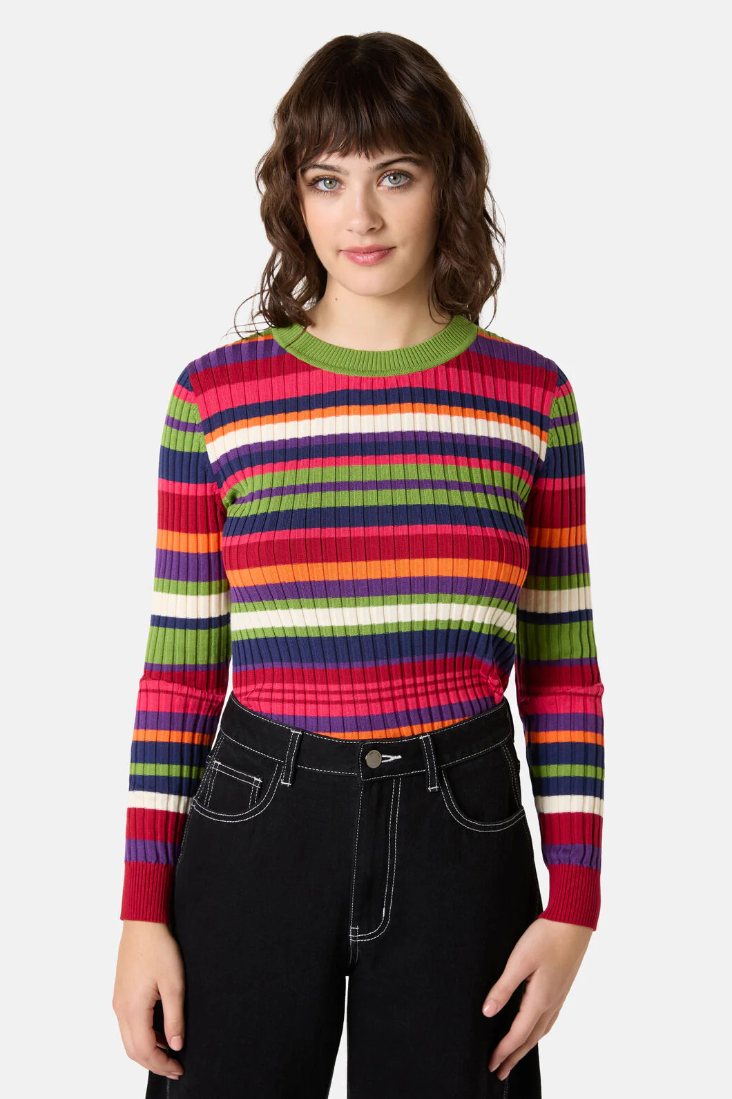 Stripe Tease Knit Top - Image 3
