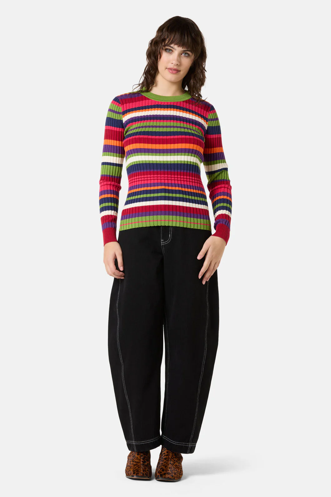 Stripe Tease Knit Top - Image 4