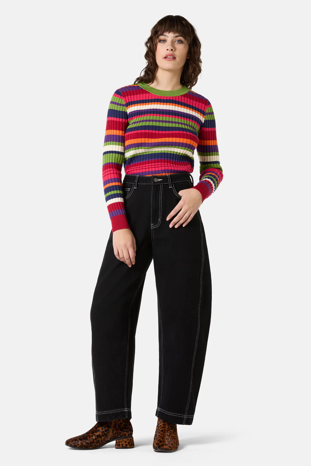 Stripe Tease Knit Top - Image 5