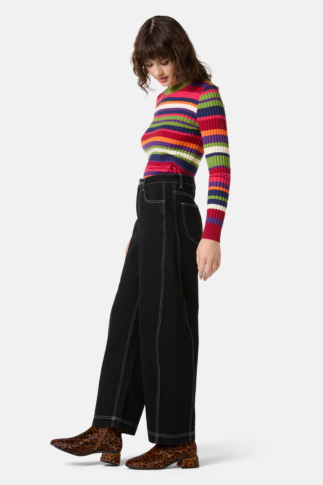 Stripe Tease Knit Top - Image 6