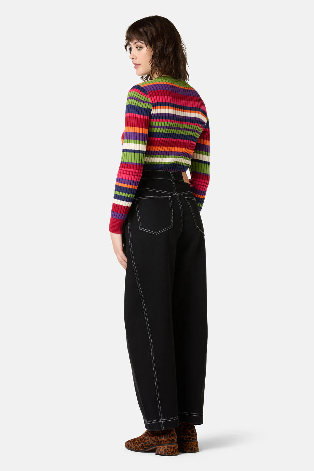Stripe Tease Knit Top - Image 7