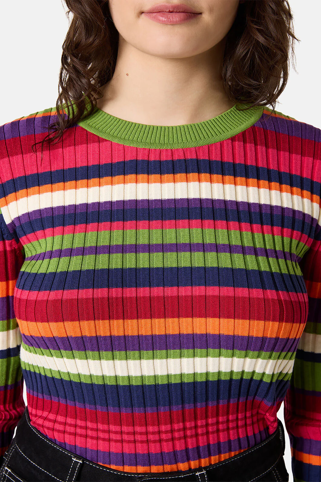 Stripe Tease Knit Top - Image 9