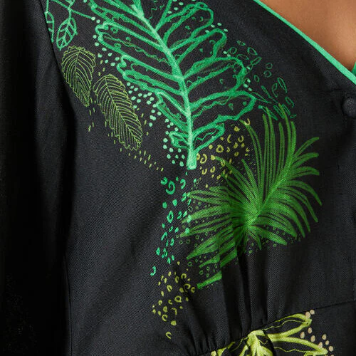 Tree Fern Print Party Dress - Image 8